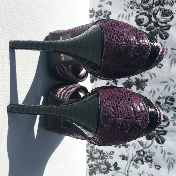 Purple Peep Toe Heels - Picture 4 of 7